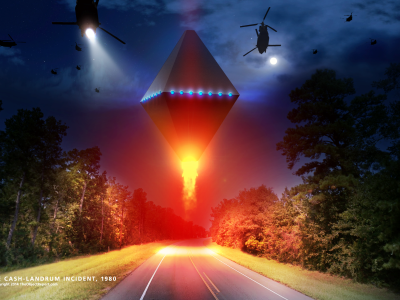 UFO avistado em Hullman, Texas, em 29 de dezembro de 1980.