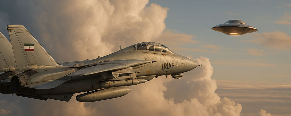 Um OVNI derrubou um caça F-14, do Irã, em 2012